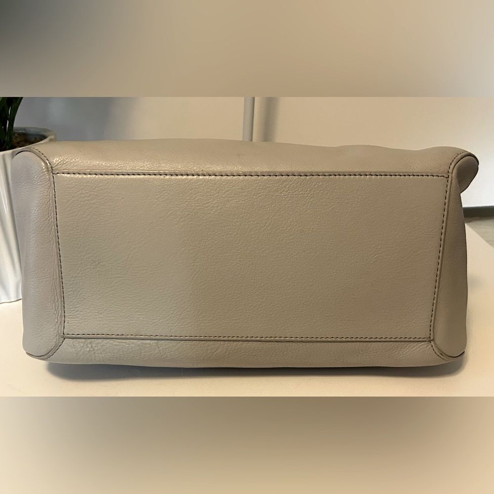 Kate Spade Gray Pebble Leather Shoulder Bag Hobo Purse - Picture 13 of 15